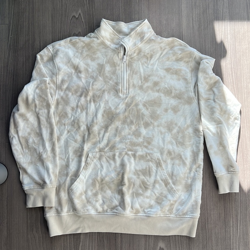 tie dye quarter zip
